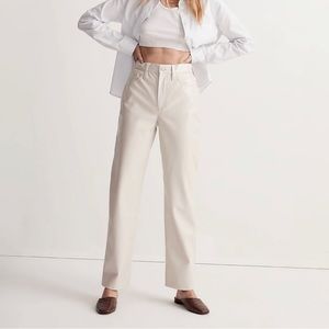 Madewell The Perfect Vintage Straight Faux Leather Pants